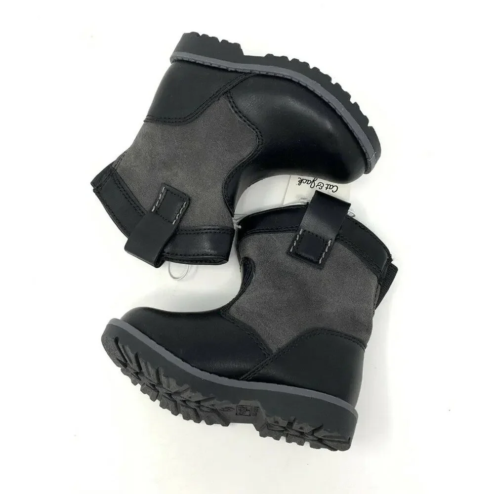 Cat & Jack Hunter Cowboy Boots Black Size 5‎